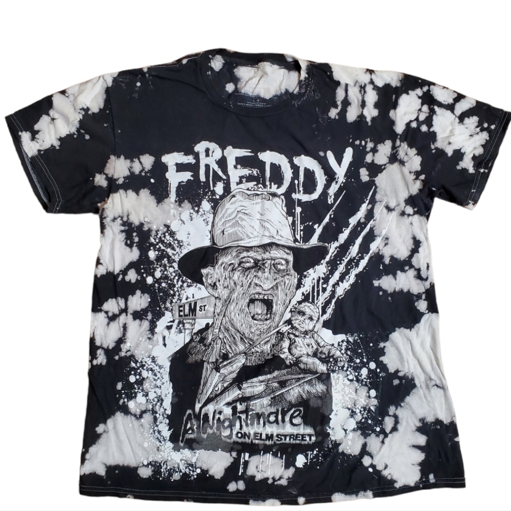 Nightmare on Elm Street Freddy Krueger Tie Dye Shirt Halloween